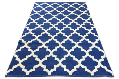 Moderner Kelim - Samak 03 Blue - German Carpet Shop