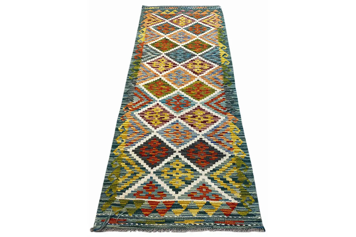 Kelim Afghan Läufer - (203x63 cm) - German Carpet Shop
