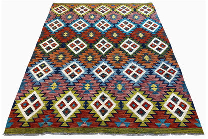 Kelim Afghan - (199x154cm) - German Carpet Shop