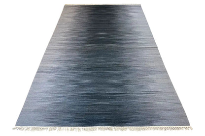 Grauer Ombré Kelim Dhurrie Teppich 160x230 cm - German Carpet Shop