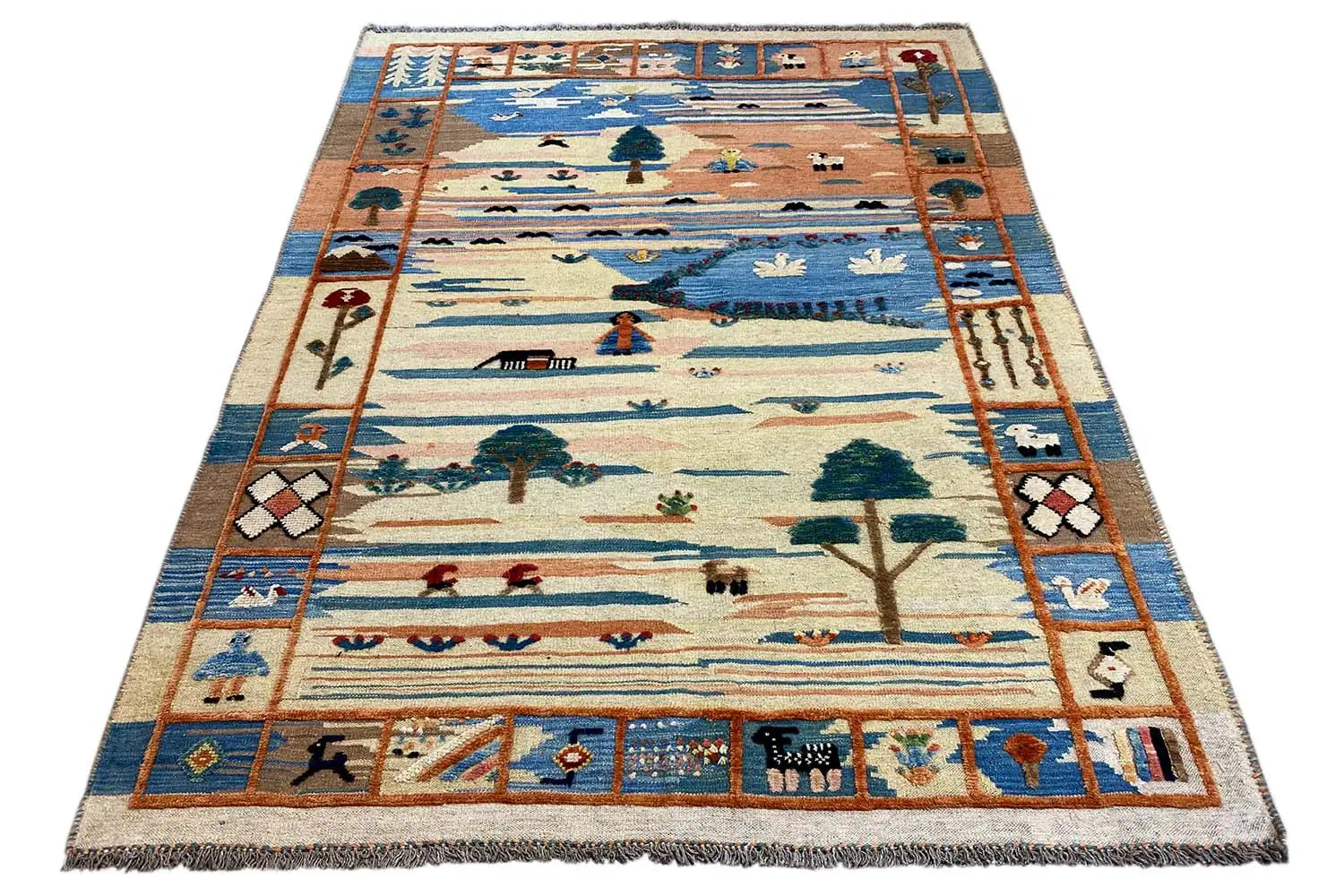  Kilim Qashqai  - 605610 (206x152 cm) - Premium Kelim from German Carpet Shop - Just €430! Shop now at German Carpet Shop