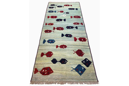 Kelim Qashqai Läufer - (224x94 cm) - German Carpet Shop