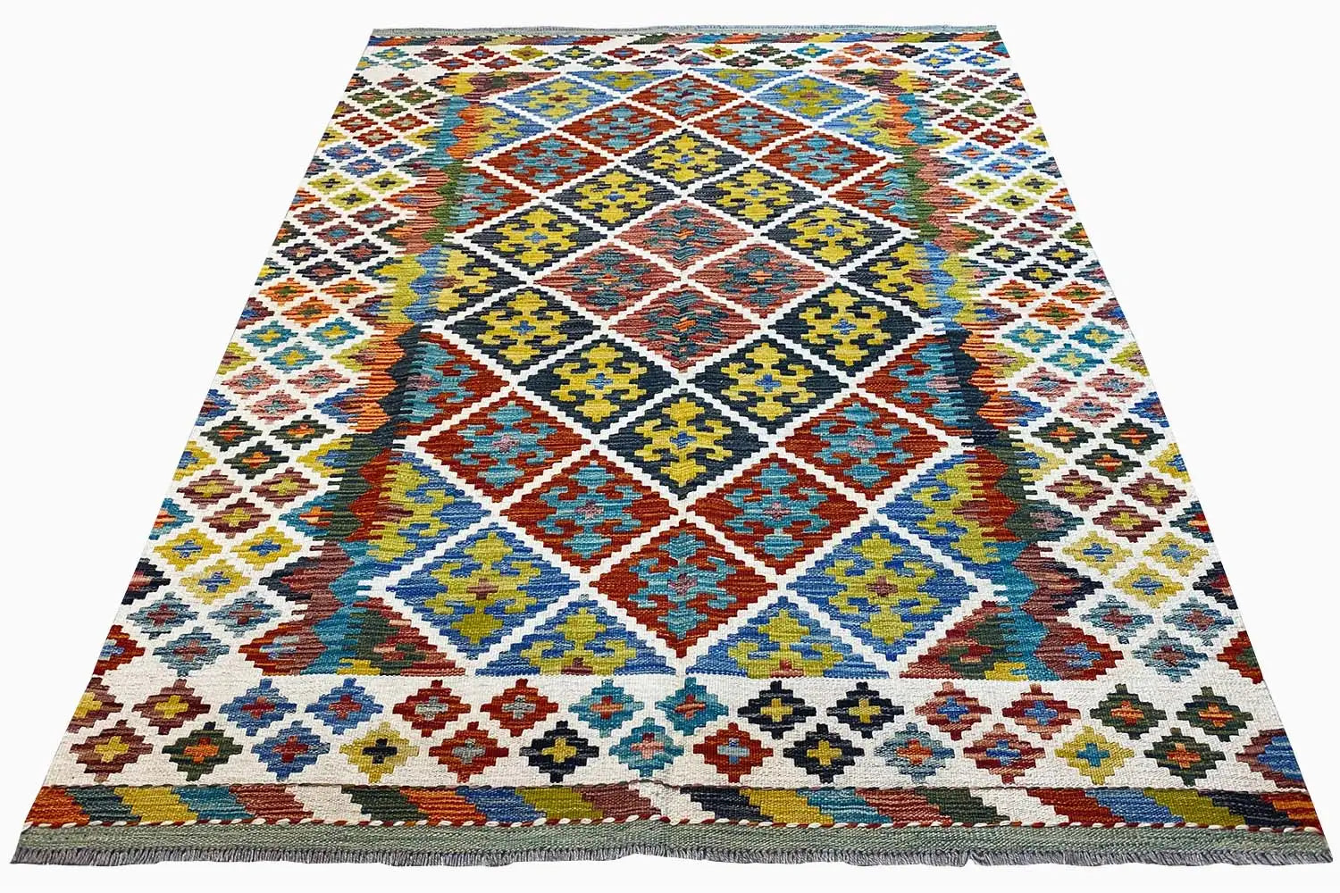 Kelim Afghan - (197x150cm) - German Carpet Shop