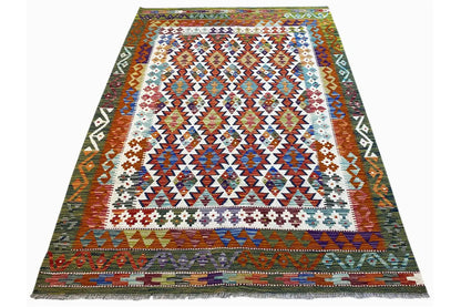 Kelim Afghan - (212x146 cm) - German Carpet Shop