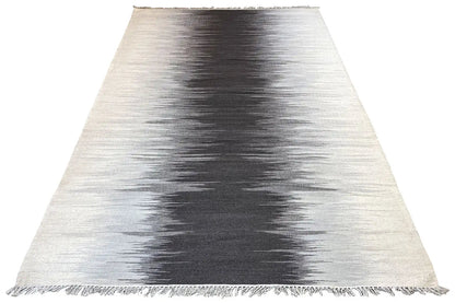 Grau Kelim Teppich - 160x230 cm - German Carpet Shop