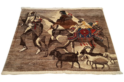 Qashqai Exklusiv 901601 - (78x77cm) - German Carpet Shop