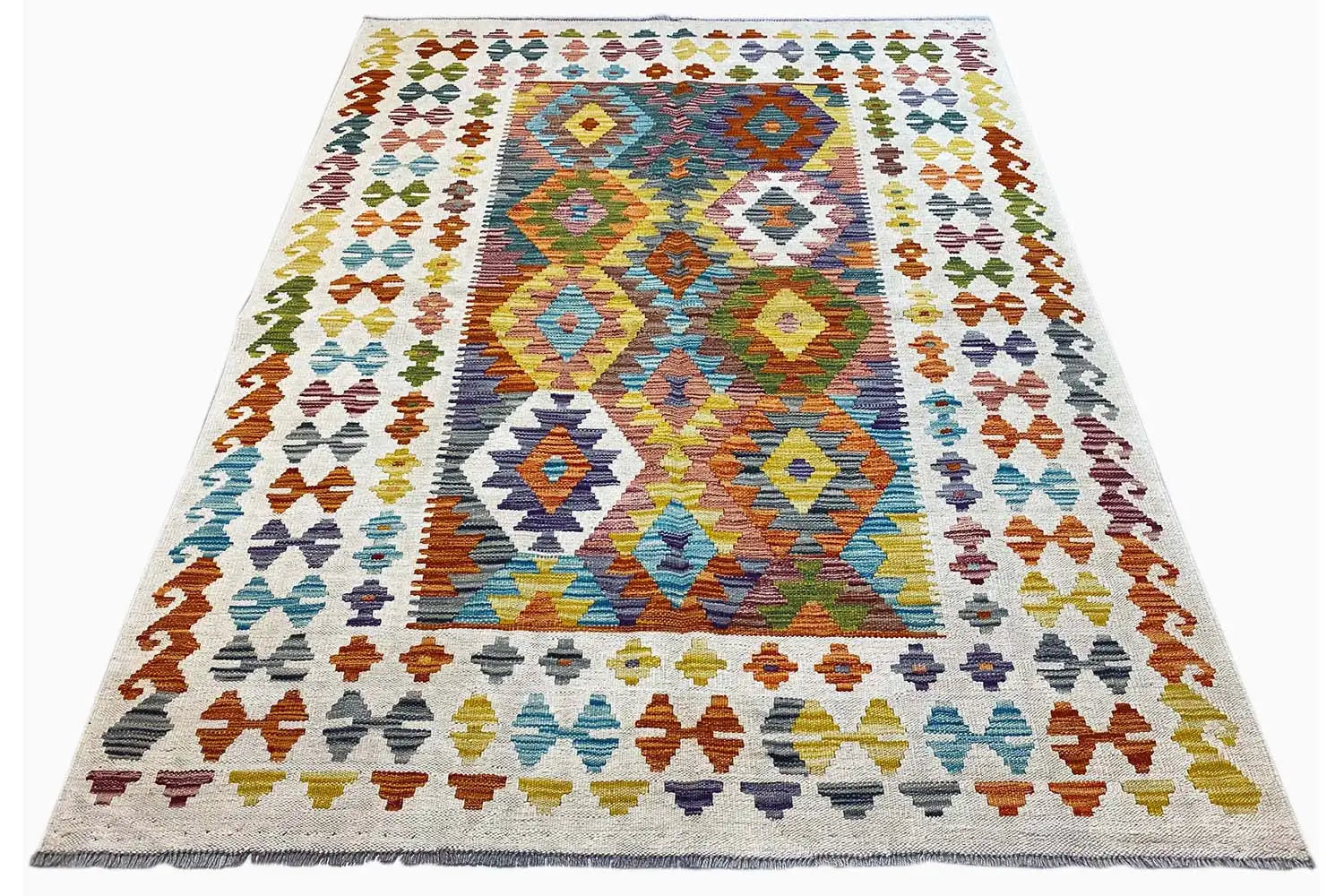 Kelim Afghan - (200x148cm) - German Carpet Shop