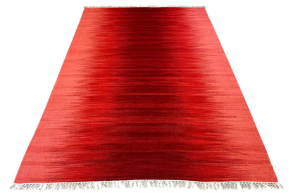 Roter Kelim Dhurrie Teppich 160x230 cm - German Carpet Shop