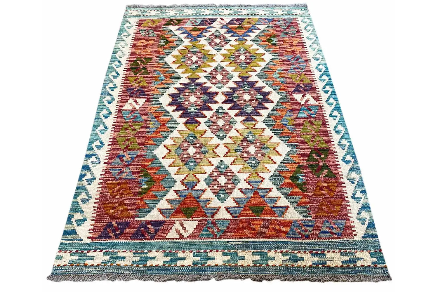 Kelim Afghan - (142x98cm) - German Carpet Shop