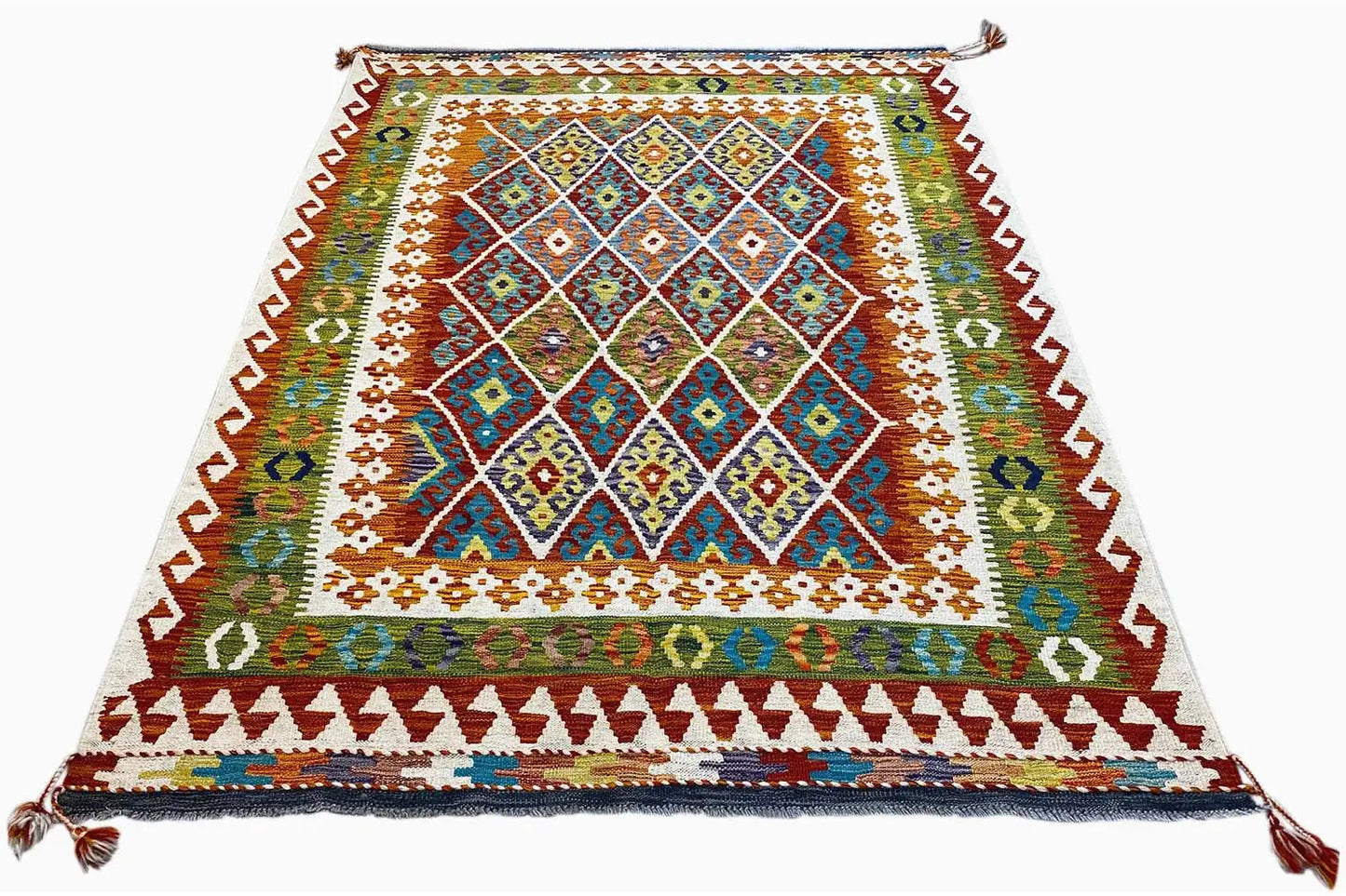 Kelim Afghan - (208x151 cm) - German Carpet Shop