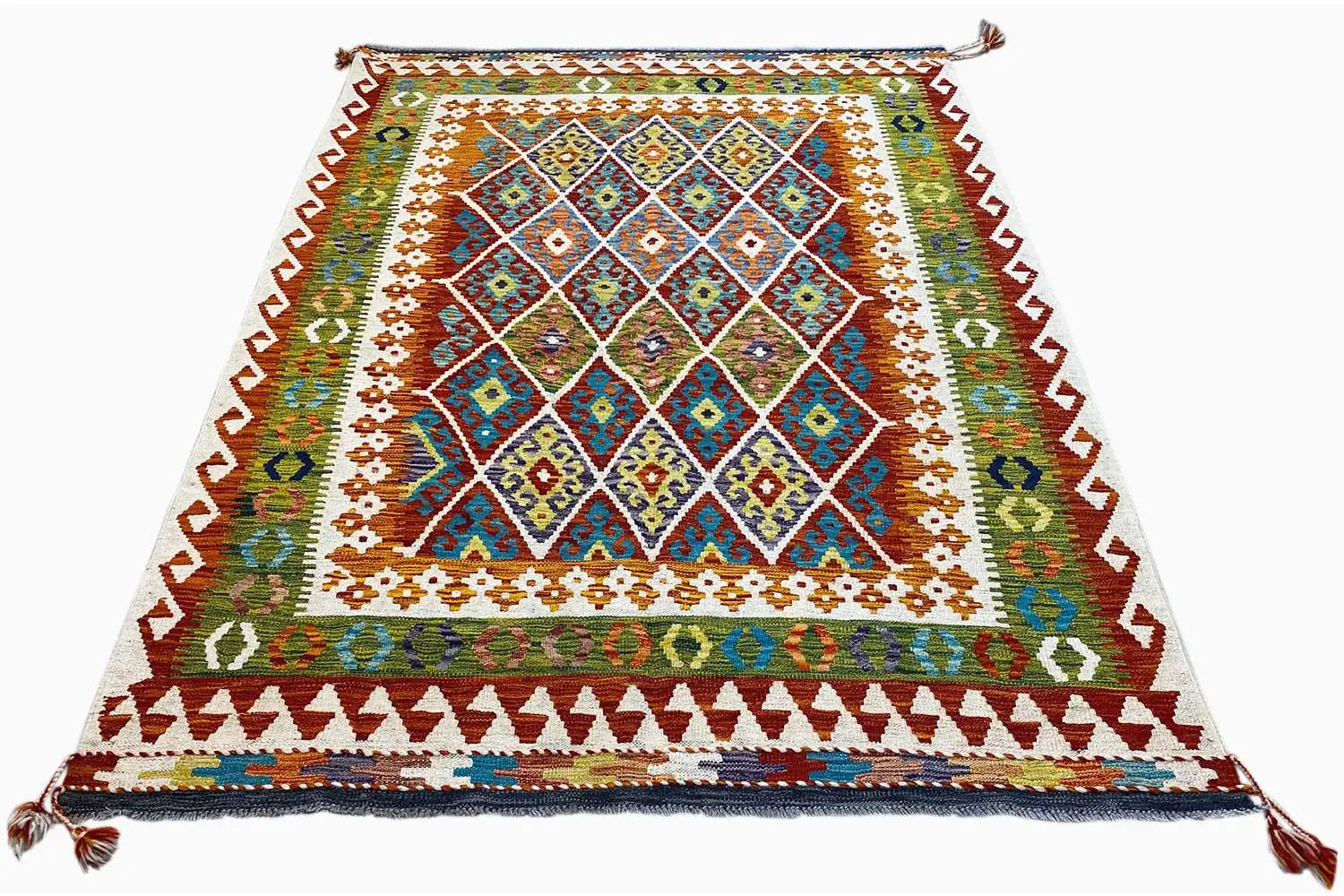Kelim Afghan - (208x151 cm) - German Carpet Shop