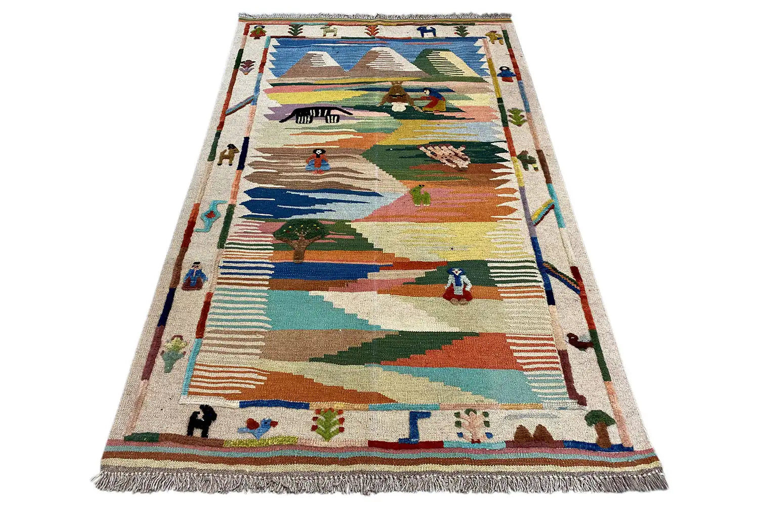  Kilim Qashqai  - 301893 (151x104 cm) - Premium Kelim from German Carpet Shop - Just €235! Shop now at German Carpet Shop