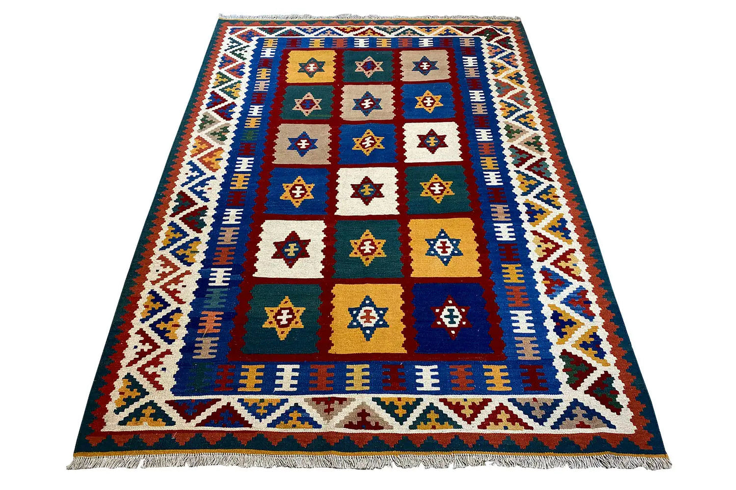  Kilim Qashqai  - 802428 (250x168 cm) - Premium Kelim from German Carpet Shop - Just €359! Shop now at German Carpet Shop