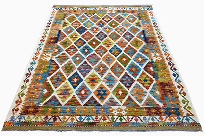 Kelim Afghan - (199x151 cm) - German Carpet Shop