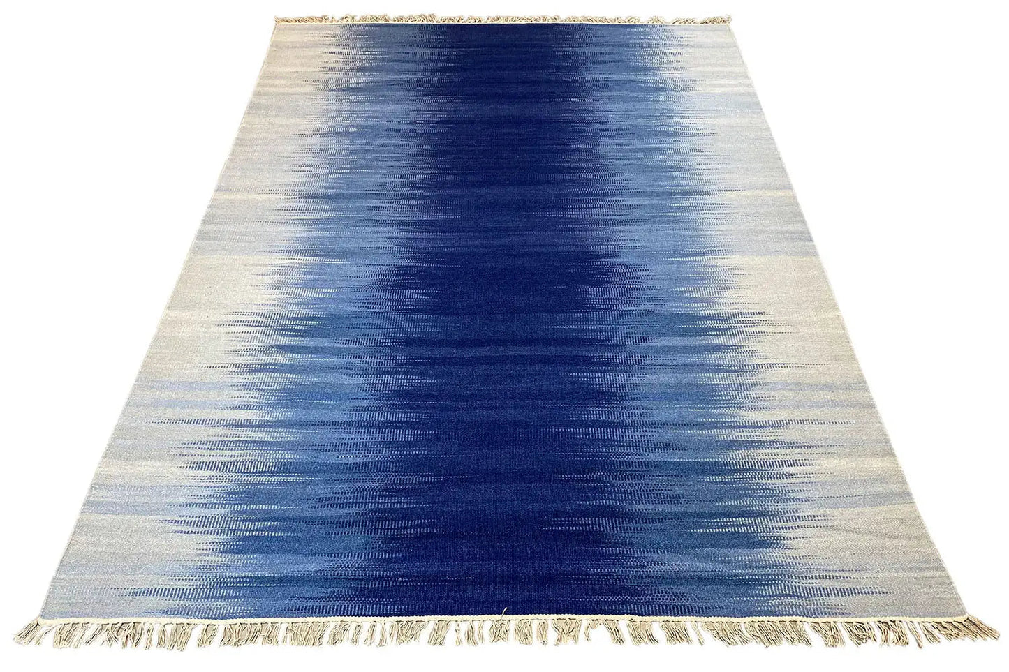 Blauer Kelim Dhurrie Teppich 160x230 cm - German Carpet Shop