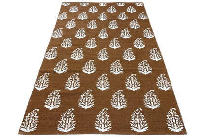 Moderne Kelim - Samak 06 Brown - German Carpet Shop