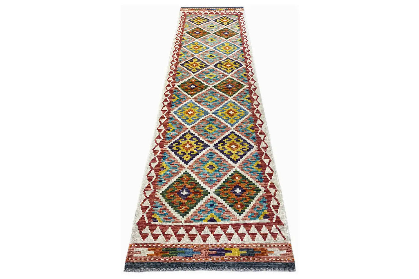 Kelim Afghan Läufer - (299x82cm) - German Carpet Shop