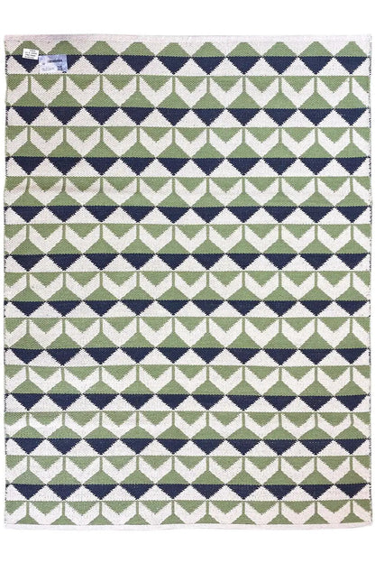 Moderne Kelim - Samak 05 Green - German Carpet Shop