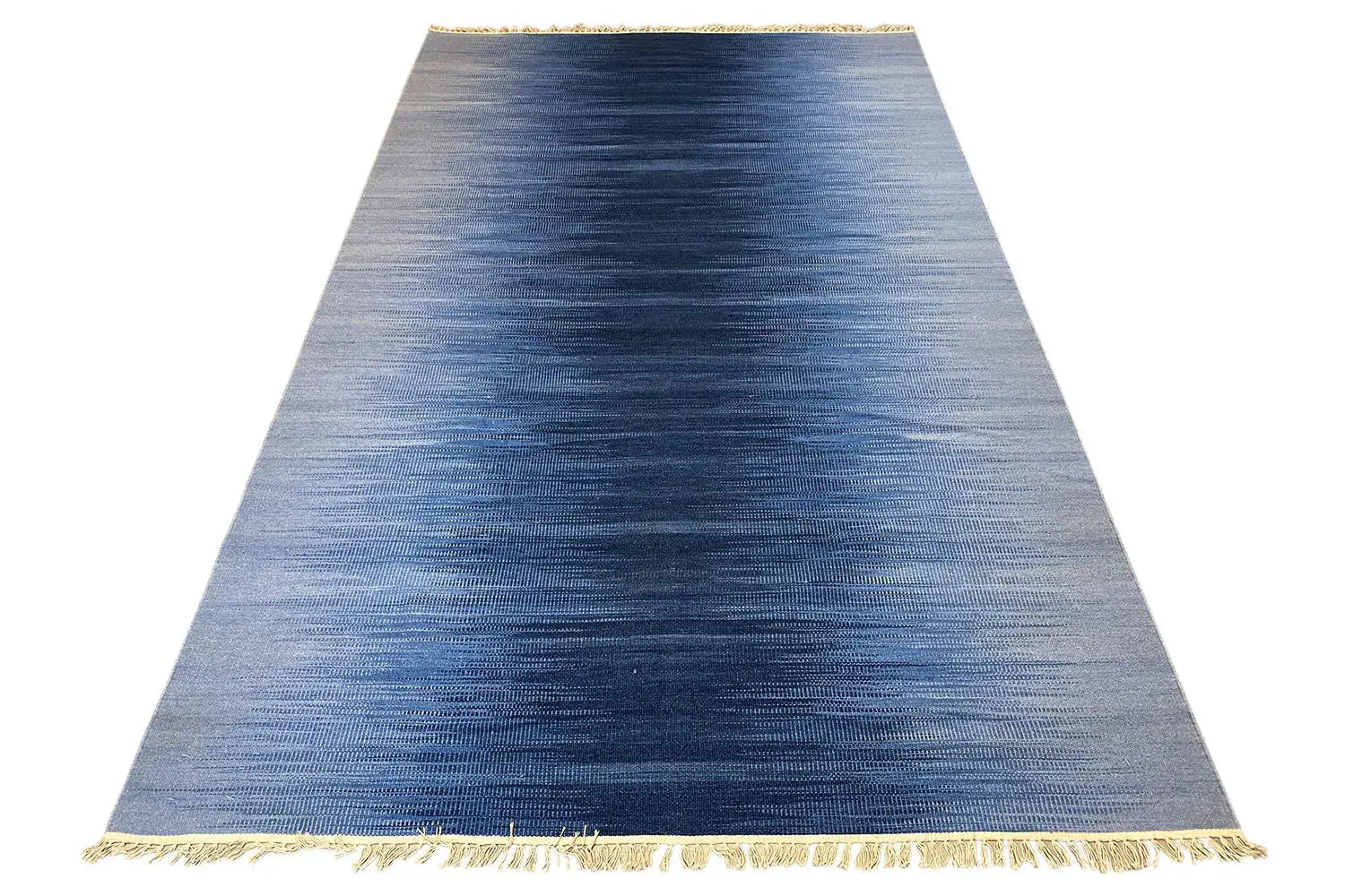 Blau Kelim Dhurrie Teppich 160x230 cm - German Carpet Shop