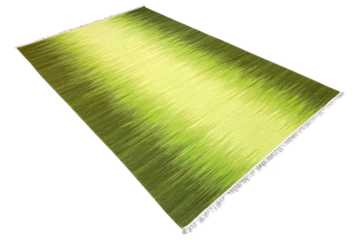 Kelim Teppich Grün 160x230 cm – Handgewebt aus Wolle - German Carpet Shop