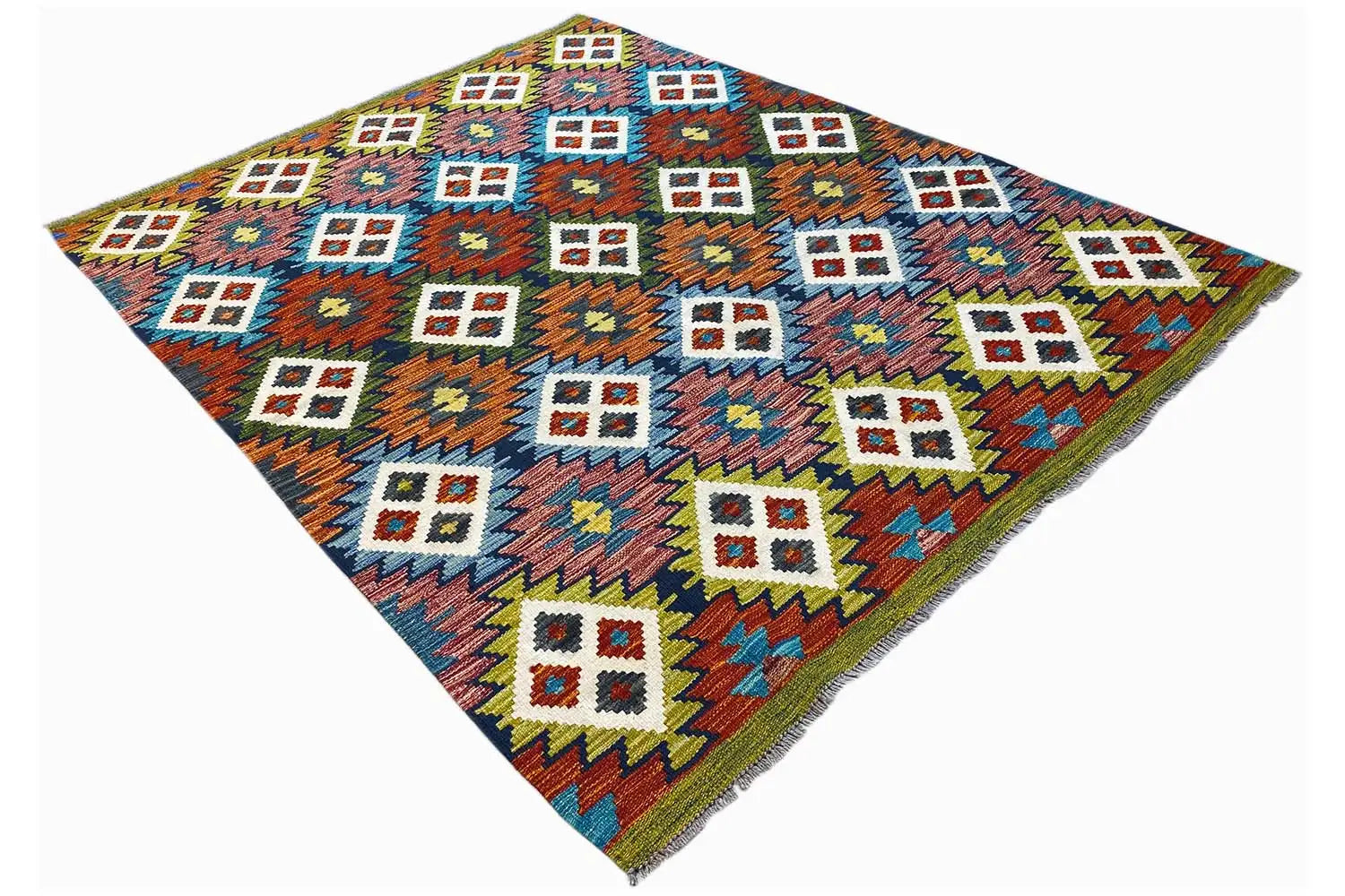 Kelim Afghan - (199x154cm) - German Carpet Shop