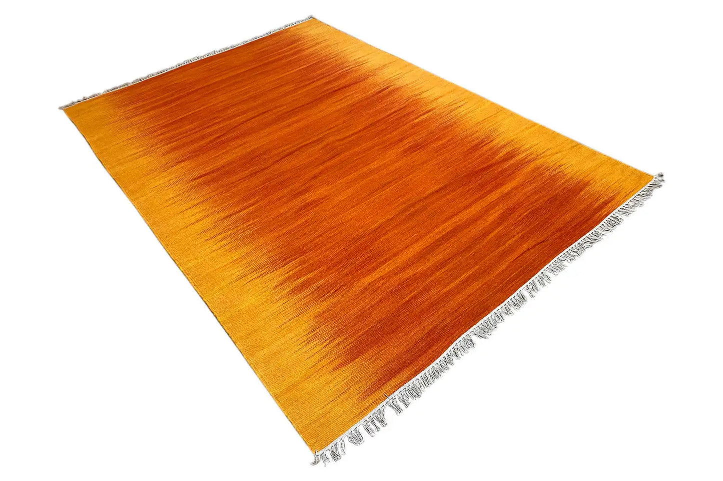 Moderne Kelim - Dhurrie - Gelb (160x230 cm) - German Carpet Shop