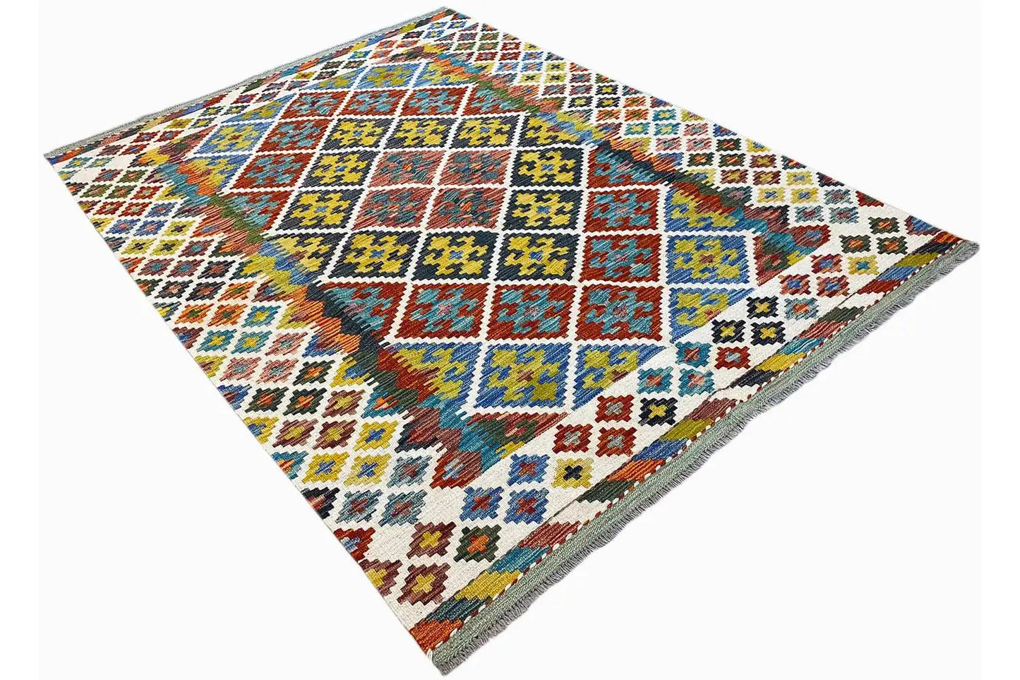 Kelim Afghan - (197x150cm) - German Carpet Shop