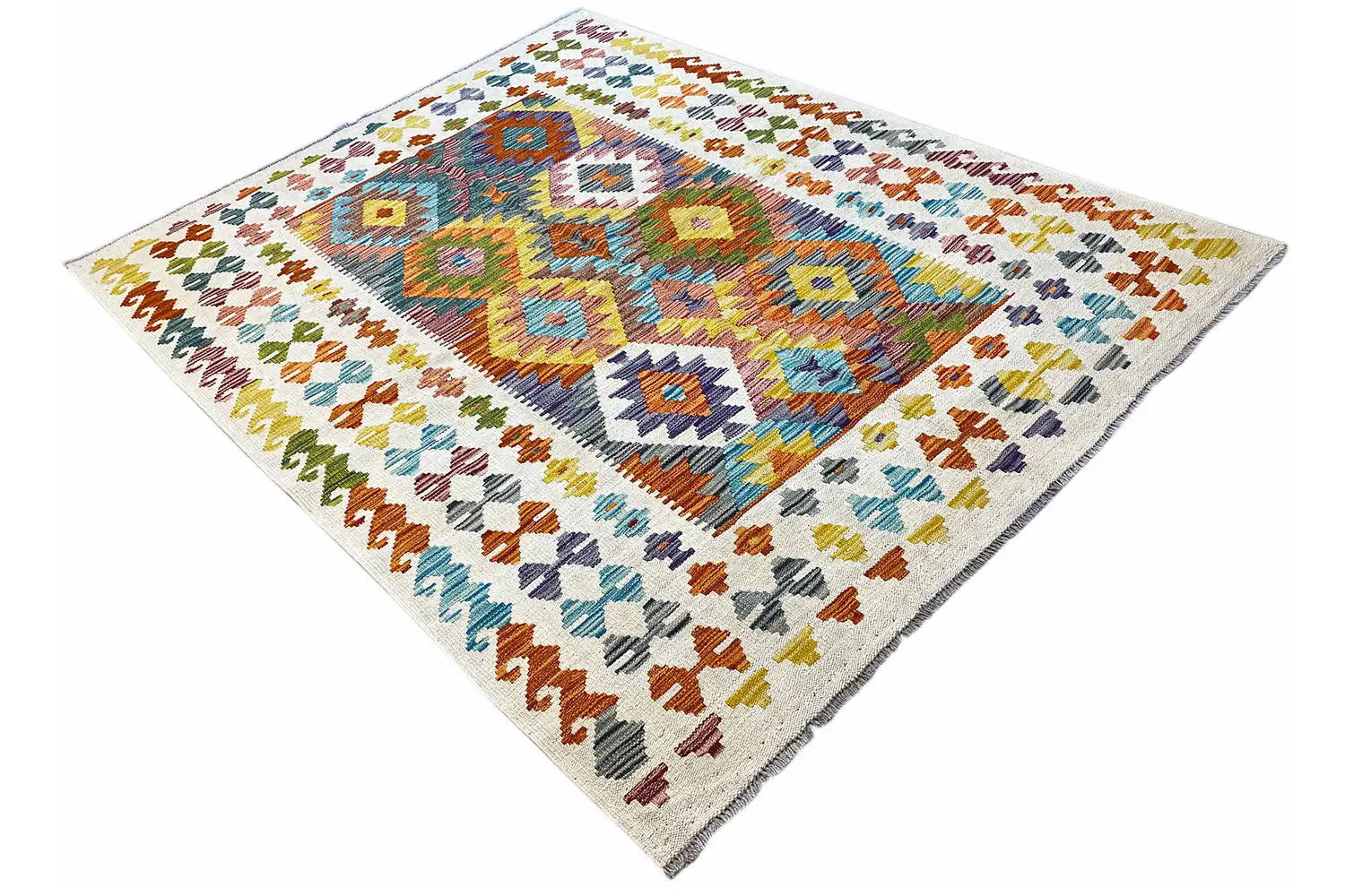 Kelim Afghan - (200x148cm) - German Carpet Shop