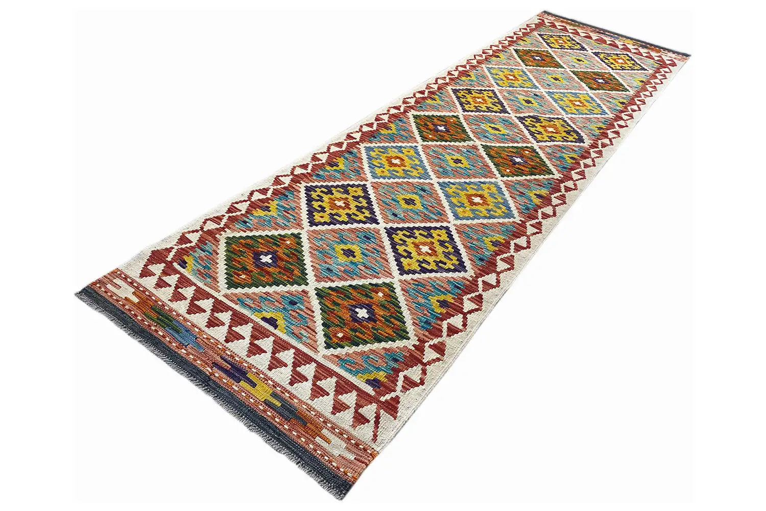 Kelim Afghan Läufer - (299x82cm) - German Carpet Shop