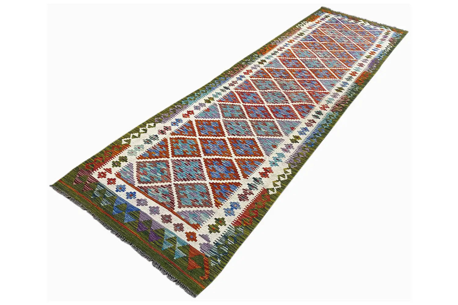 Kelim Afghan Läufer - (299x85cm) - German Carpet Shop