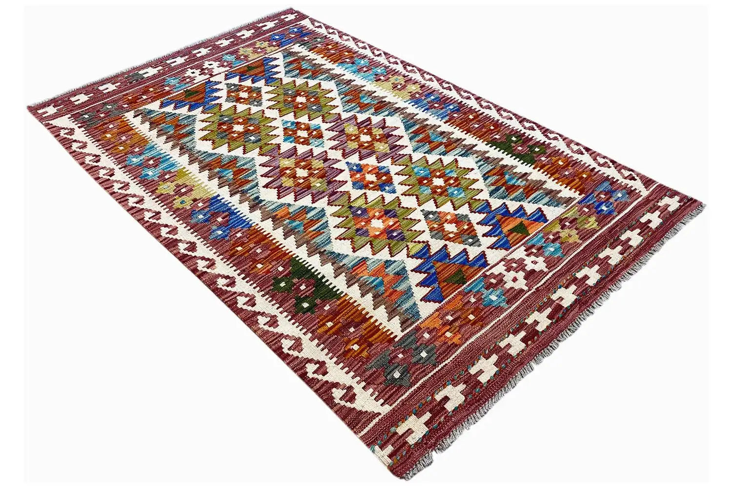 Kelim Afghan - (148x95cm) - German Carpet Shop