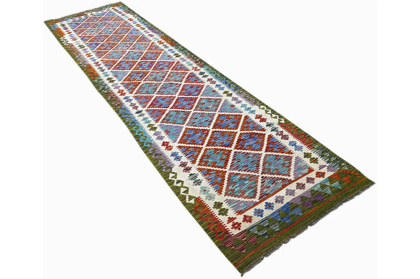 Kelim Afghan Läufer - (299x85cm) - German Carpet Shop