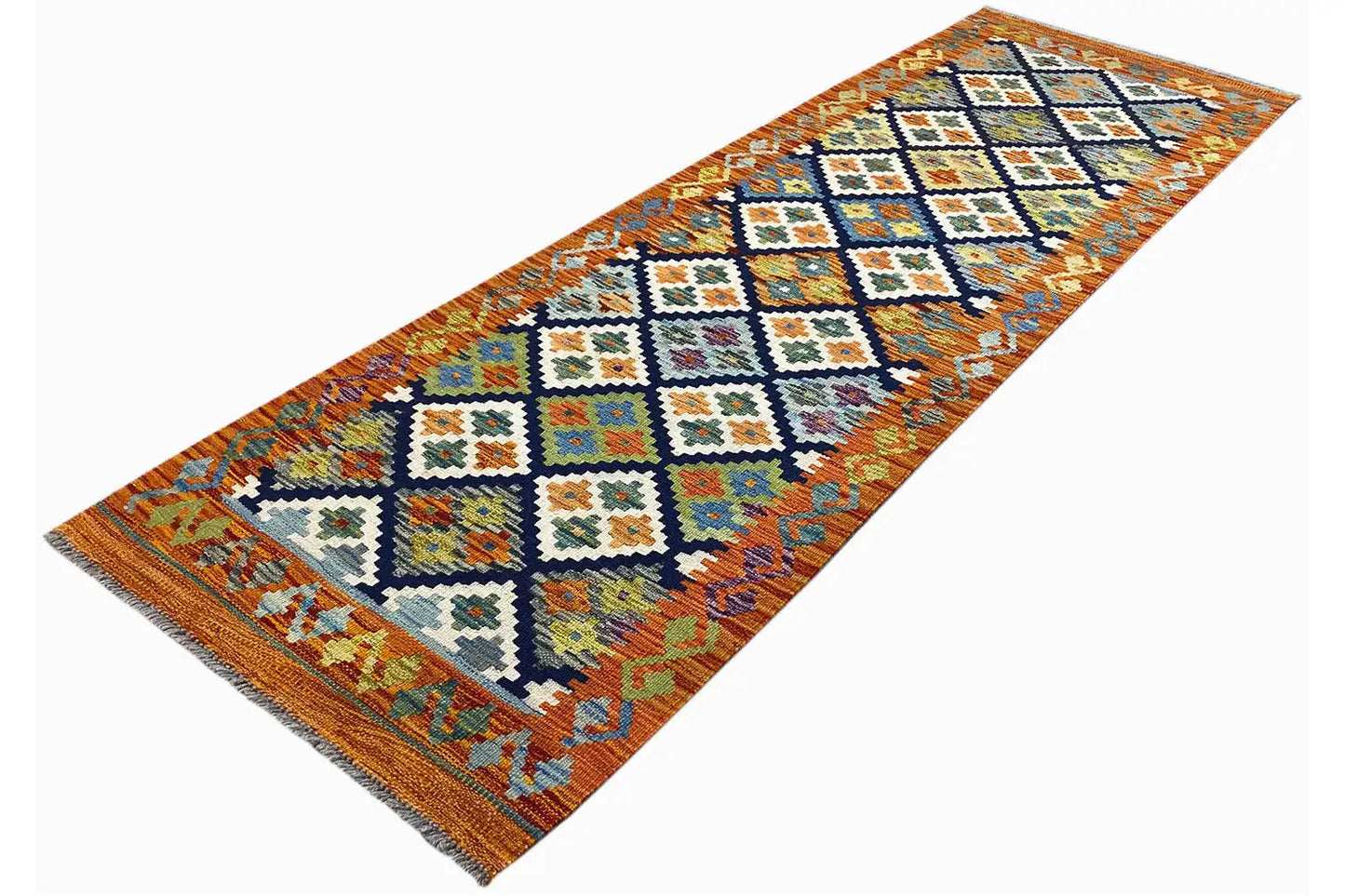 Kelim Afghan Läufer - (204x64 cm) - German Carpet Shop
