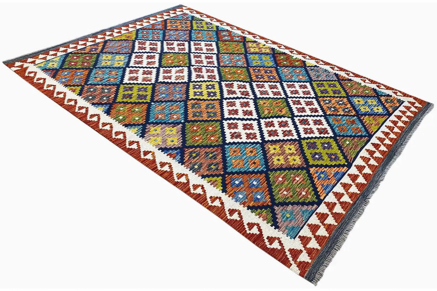 Kelim Afghan - (199x148 cm) - German Carpet Shop