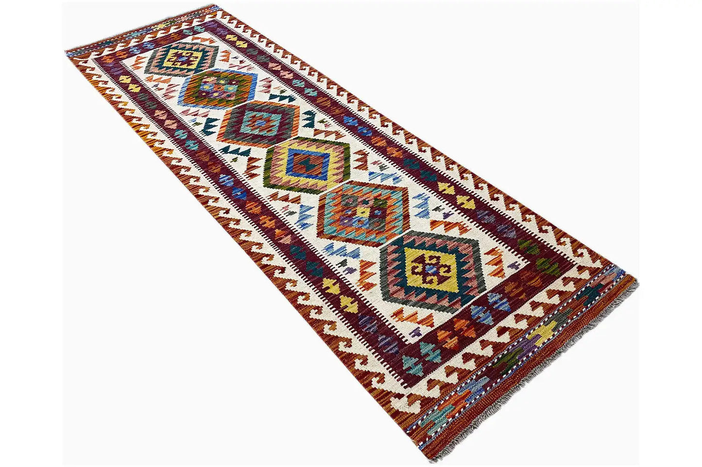 Kelim Afghan Läufer - (198x64 cm) - German Carpet Shop