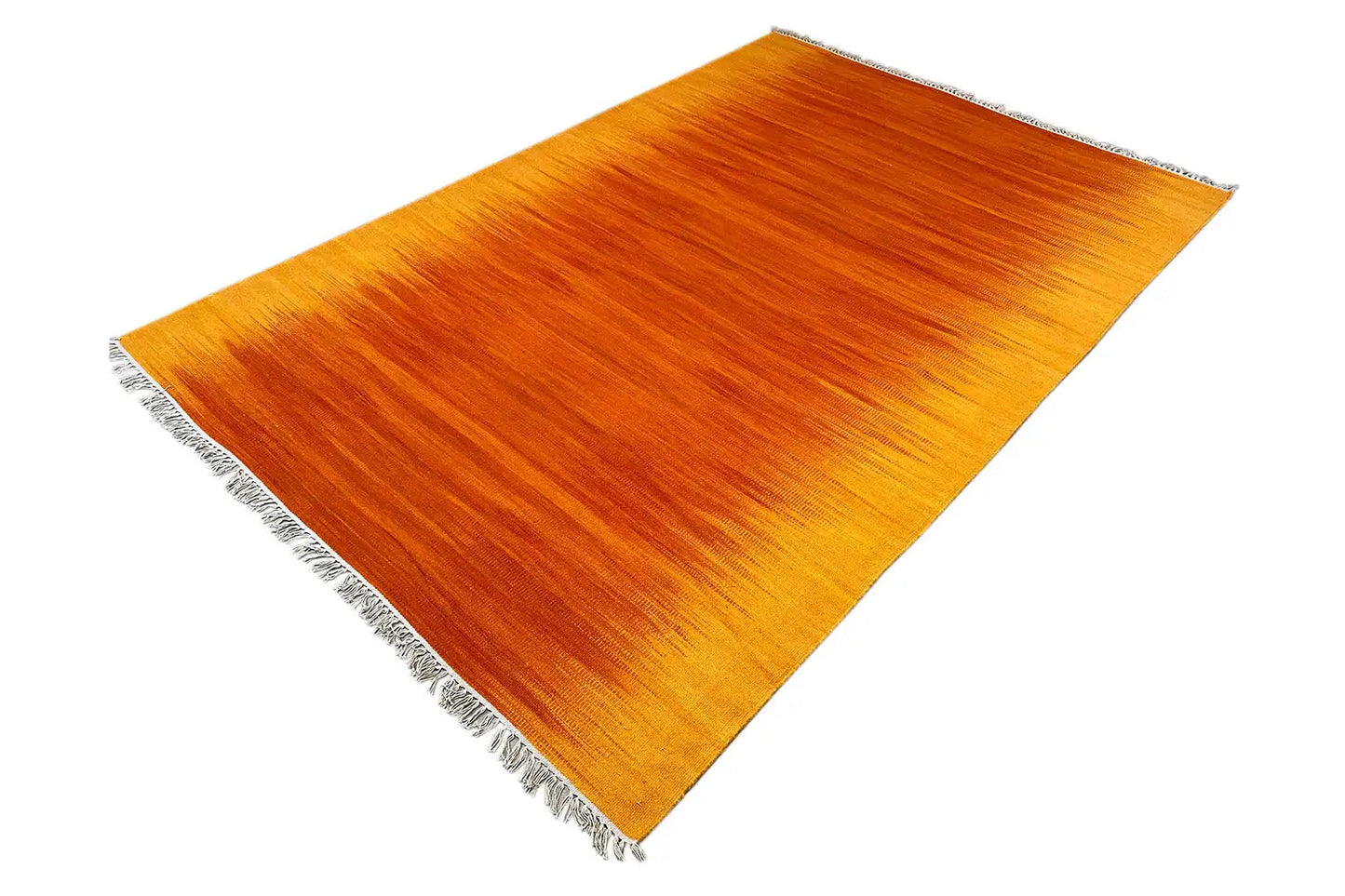 Moderne Kelim - Dhurrie - Gelb (160x230 cm) - German Carpet Shop