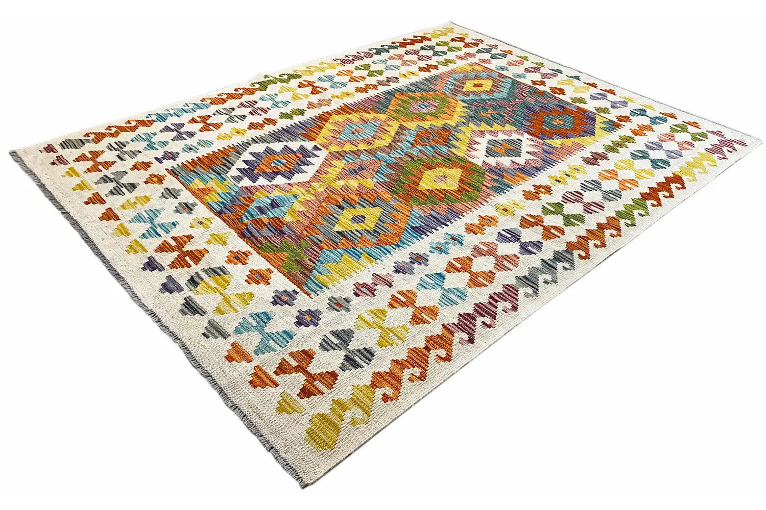 Kelim Afghan - (200x148cm) - German Carpet Shop