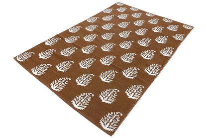 Moderne Kelim - Samak 06 Brown - German Carpet Shop
