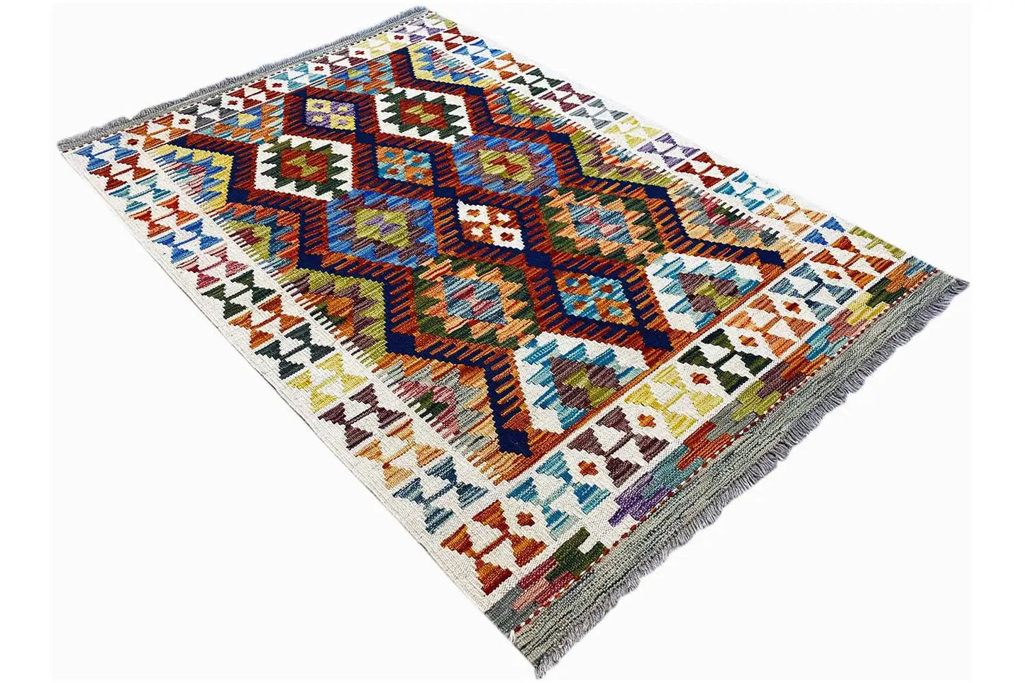 Kelim Afghan - (145x99cm) - German Carpet Shop