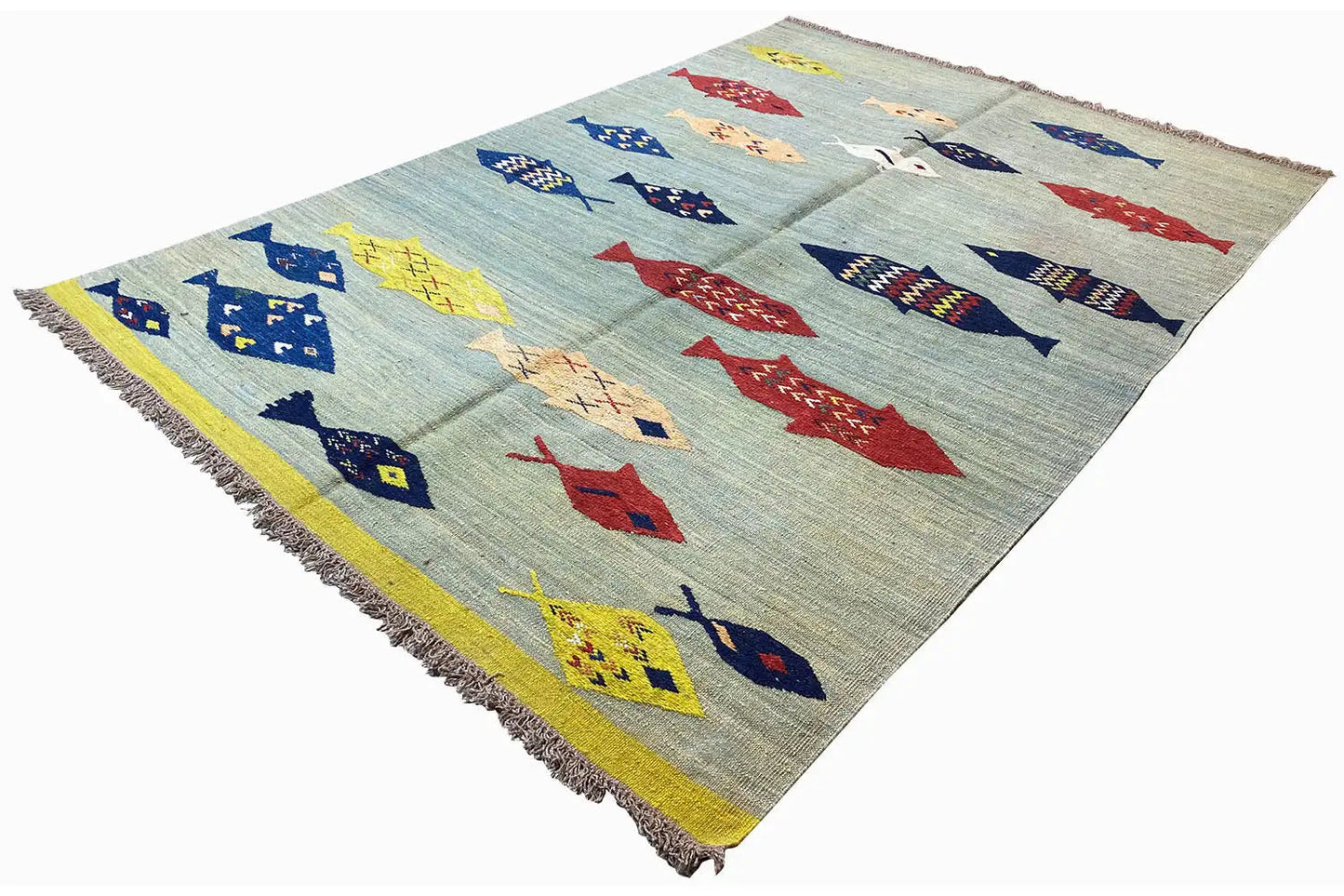 Kelim Qashqai - Multicolor (209x139 cm) - German Carpet Shop