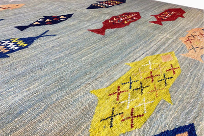 Kelim Qashqai - Multicolor (209x139 cm) - German Carpet Shop