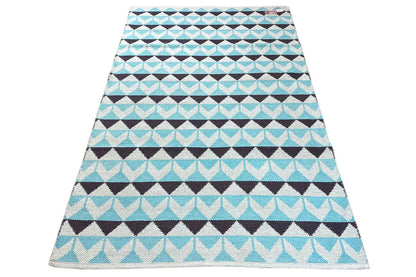 Moderner Kelim - Samak 05 Blue - German Carpet Shop