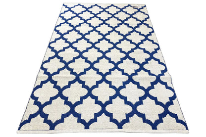 Moderner Kelim - Samak 03 Blue - German Carpet Shop