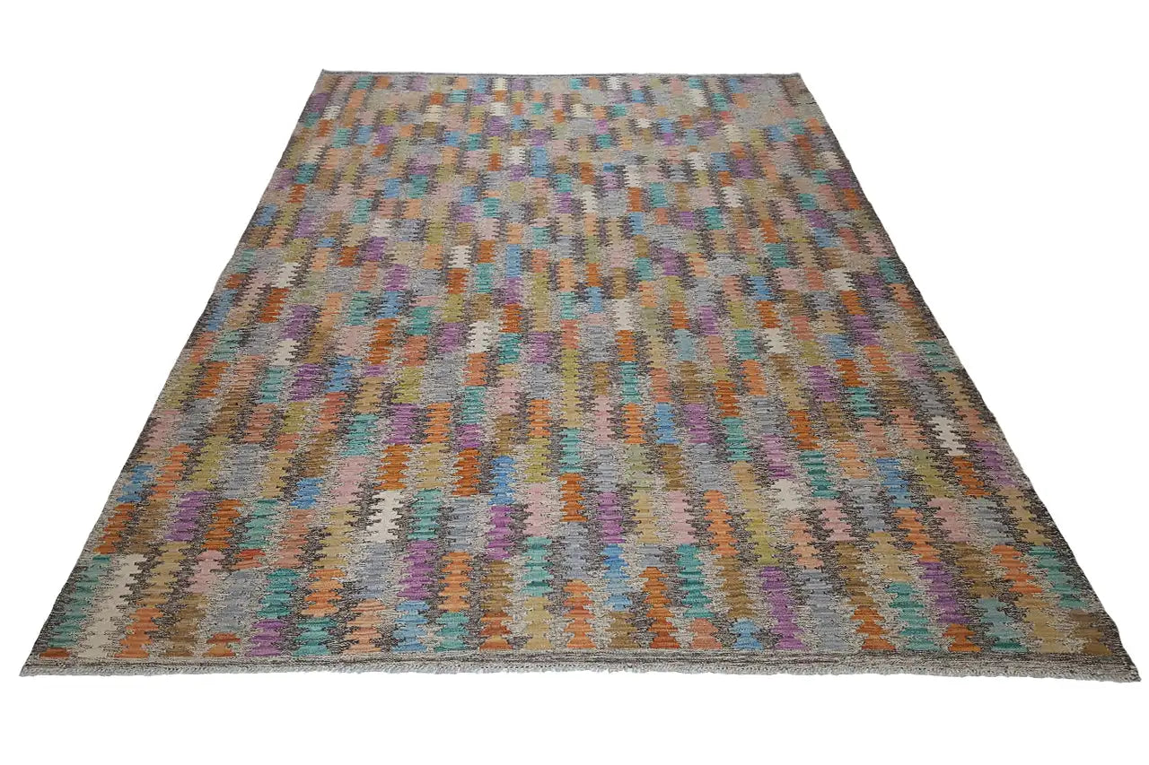 Kelim Afghan 8731 (296x202 cm) - Premium Kelim from German Carpet Shop - Just €349! Shop now at German Carpet Shop