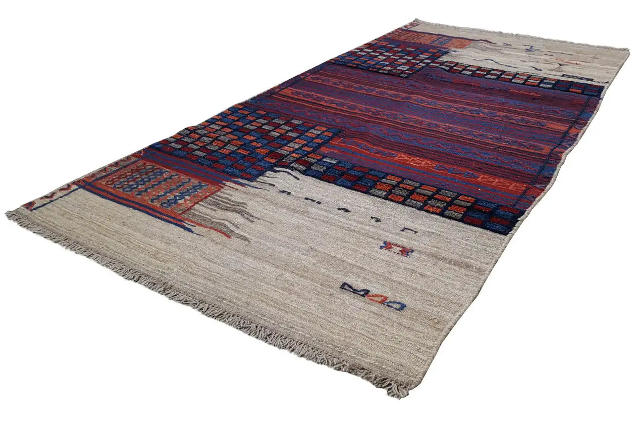  Bakhtiari Kelim - (208x104 cm) - Premium Teppich from German Carpet - Just €799! Shop now at German Carpet Shop