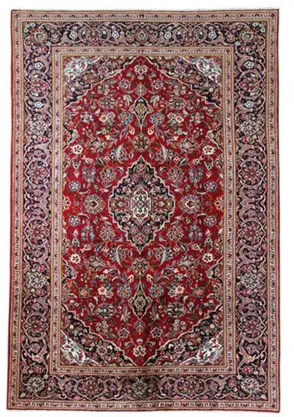 Keshan - Rot (319x221 cm) - German Carpet Shop