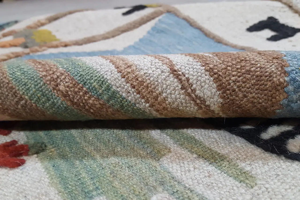  Kilim Qashqai  - (195x147 cm) - Premium Kelim from German Carpet Shop - Just €449! Shop now at German Carpet Shop