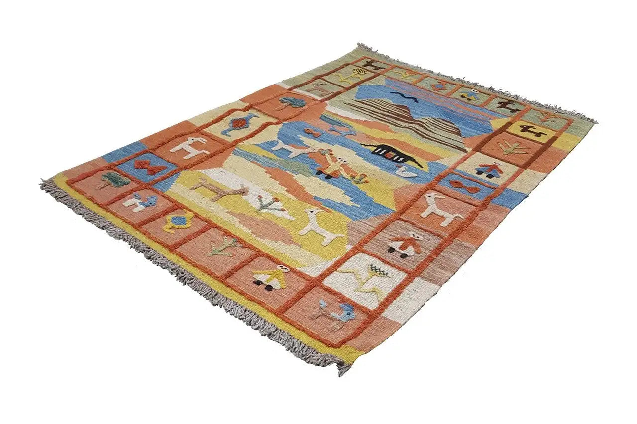  Kilim Qashqai  - 800597 (120x86 cm) - Premium Kelim from German Carpet Shop - Just €149! Shop now at German Carpet Shop