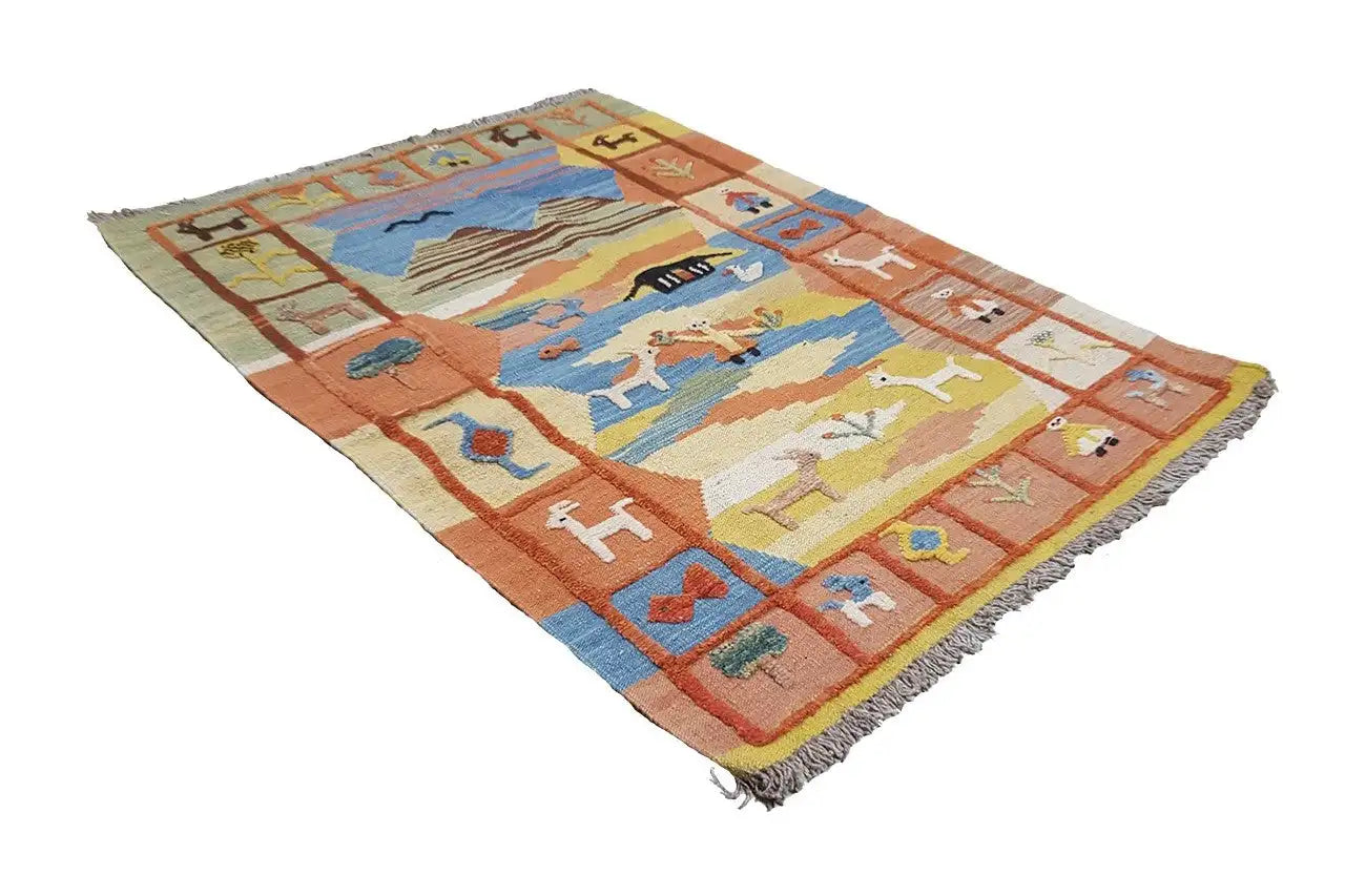  Kilim Qashqai  - 800597 (120x86 cm) - Premium Kelim from German Carpet Shop - Just €149! Shop now at German Carpet Shop