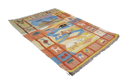  Kilim Qashqai  - 800597 (120x86 cm) - Premium Kelim from German Carpet Shop - Just €149! Shop now at German Carpet Shop